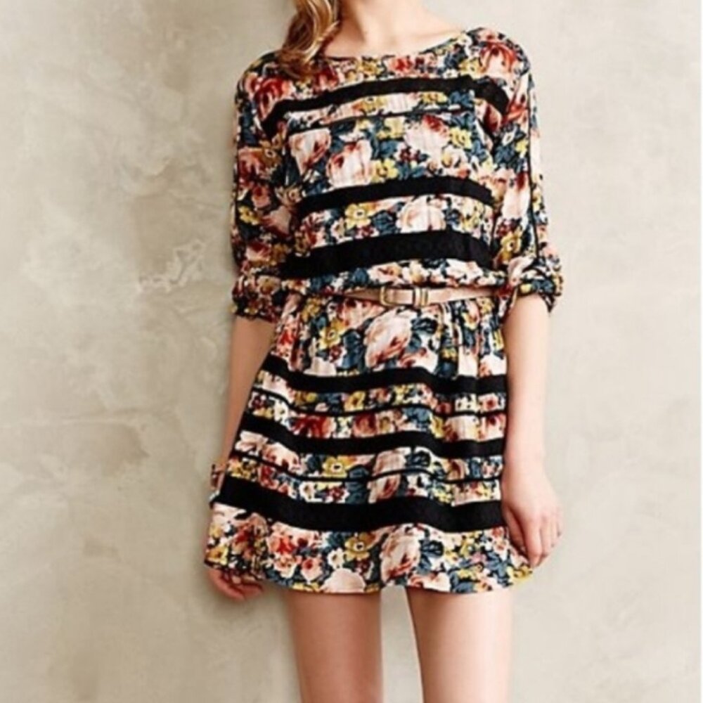 Anthropologie holding horses floral dress size xs